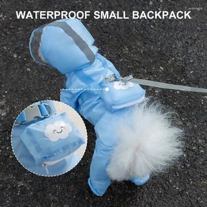 Hundekleidung Haustier Regenmantel Kapuze-Jumpsuit wasserdichte Jacke im Freien reflektierende Hunde Regenmantel Wasserbeständiges Kostüm XS-2xl