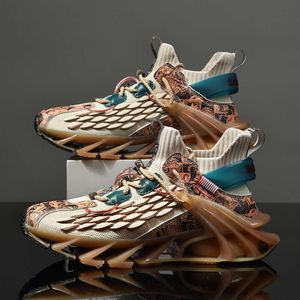 Oversized Fashionable China-chic New Style Mens Shoes Casual Running Sneakers Teenagers Knife Edge Fish Scale Basketball