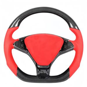 Tesla Model Y 3 XS custom steering wheel forged carbon fiber and leather steering wheel