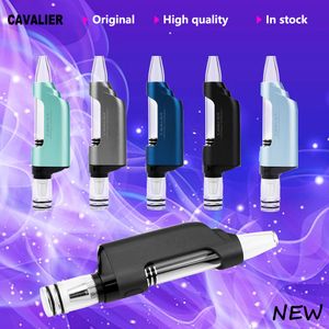 New CAVALIER Pro Plus Wax Vaporizer Glass NC Smoking Pipe Quartz Coil Variable Voltage 510 Thread Starter Kit For Electric Dab Rig Bong Wax Vapor Pen with OLED Display