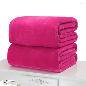 Blankets High Quality Solid Color Blanket Plain Flannel Coral Fleece Sheet Small Pet Office Nap Air Conditioning