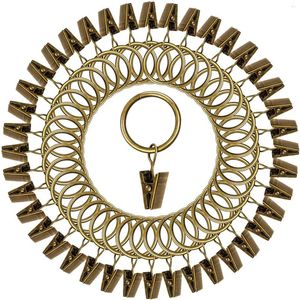 Piastre decorative da 40 pacchetti clip a tenda vintage ad anello drappeggio forte arrugginito con colore bronzo a clip