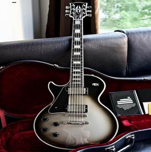 Guitarra inteira nova chegada guitarra personalizada com canhota de prata não inclui o hardcase6078218
