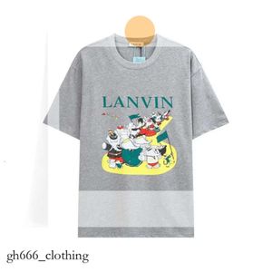 Camisa pólo de lanvis masculina plus tees lanvine camisa bordada lanvinss designer estiloso estilo polar estilo com rua pura algodão feminino tshirts 783