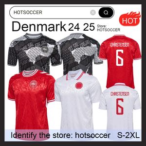 2024 Dinamarca Edição Especial Edição Jersey 24 25 EURO EROIKSEN Home Red Away Kjaer White Hojbjerg Christensen Skov Olsen Braithwaite Dolberg Futebol camisetas