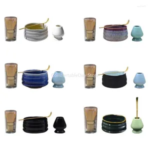 Teaware Sets High Quality Tea Set Matcha Mixing Bowl Bamboo Ceramic Japanese Ceremony Tool Combination Spoon Gift Kit