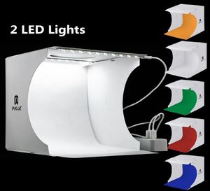 Mini PO Studio Box 2 LED 패널 POPHORY BARROGRY LIGHT BLOOP 내장 라이트 PO 박스 카메라 휴대용 접이식 피그어드 Stud3013323