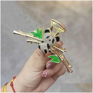 Hair Clips Barrettes Panda Bamboo Large Grab Stylish 2022 New Style Net Red Shark Clip Drop Delivery Jewelry Hairjewelry Dhh4M