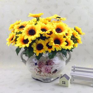 Dekoracyjne kwiaty w symulacji słonecznika kwiat Scena ślubna Układ domu domowy sklep okienny i sztuczny