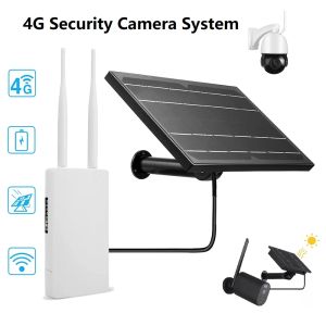 System IP65 Waterproof 150Mbps CAT4 4G SIM Card Router Kit Solar Panel Powered Outdoor 4G Router With 2.4G WiFi For Home/Security Cam