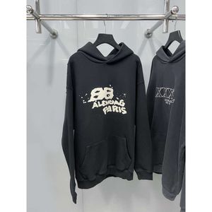 capuz de grife balencigs moletom com capuz masculinos com capuz masculinos de alta qualidade versão correta 23s de ponta novo bb pintado de graffiti impressão casual solto h xd2h p8i2