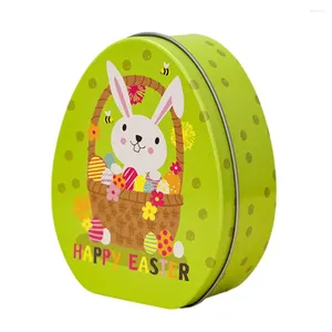 Gift Wrap Happy Easter Treat Box Durable Candy Boxes For Kids Portable Iron With Cartoon Biscuits