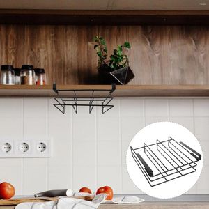 Kitchen Storage Clothes Rack Kitchenware Hanger Hanging Punch Free Organizer Frame Cup For Under Shelf No Drilling Utensil