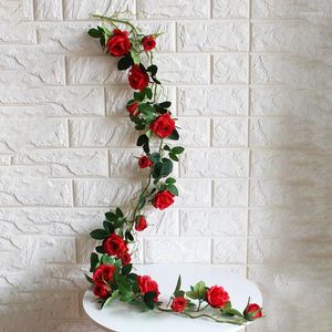 Декоративные цветы Смоделировали цветочные свадебные розовые виноградные трубы, покрывающие уродство декорация 16 головы