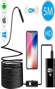 Trådlöst endoskop WiFi Borescope Inspection Camera 20 Megapixels HD Waterproof Snake Camera Pipe Drain med 8 justerbar LED FO6534324