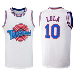 Jersey LOLA Murray Movie Tune Squad BUGS Basketball Tops Sports Sewing Shirt White Outdoor Single 240409