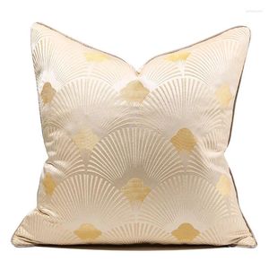 Cuscino in stile moderno cover jacquard ricami beige giallo geometrico cuscini decorativi el villa divano letto posteriore cuscino