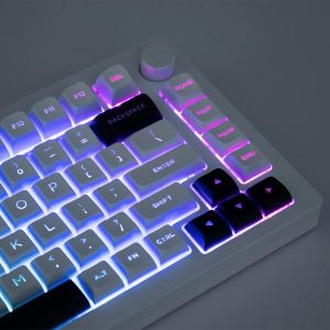 Aksesuarlar Yay/Wob Çift Çift Çekim PBT KEYFAPS 187 Keys XVX Profil Kiraz Gateron MX Anahtarları için Key Makineden Özel Parıltı Oyun Klavyesi