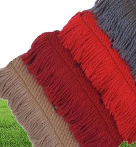2020 inverno Logomania Shine Brand Scarf Scarf Women and Men Due laterali Black Red Silk Wool Scarpes Fashion Rainbow Flower SC7620513