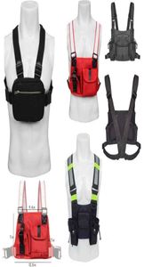Adjustable Tactical Vest Chest Rig Radio Chest Harness Holster Walkie Talkie Pouch Bag Sports Outdoor Reflective Strip Oxford Clot3029789