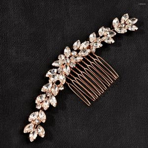 Hair Clips Classical Women's Bun Coiffure Rattan Rhinestone Welding Shaped Comb Wedding Styling Bridal Headdresses