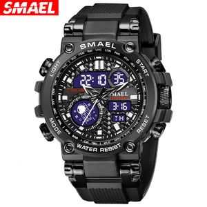 Tactical Digital Large Dial Multifunktionell legering Dual Display Waterproof Sports Electronic Watch