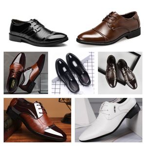 Toppdesigner Multi Style Leather Men's Black Casual Shoes, store Business Dress Pointed Tlight Wedding Shoe