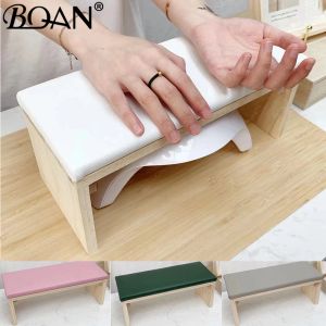 Blade Wood Manicure Table Unh Nail Arthrow Hand PU Leather Manicure Brand Rest Cushion para unhas Art Salon Manicure Manicure Hand Hand