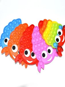 Bubble Fidget Toys Rainbow Hermit Crab Desktop Puzzle Silikon Dekompresyjne zabawki Autism Rehabilitation Training 9049163