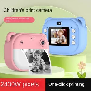 어린이 디지털 카메라 인쇄 어린이 열 인쇄 카메라 인스턴트 인스턴트 시인 카메라 비디오 Toys32g 메모리 카드 240327