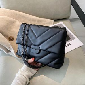 Torby wieczorowe miękkie pu skórzane kobiety crossbody 2024 łańcuch mody Ladies ramię Messenger Casual Stues żeńskie torebki