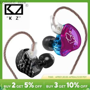 Cell Phone Earphones KZ ZST wired earphones detachable cable in ear monitor Noice elimination earphones HiFi music sports gaming phone earphones Y240407