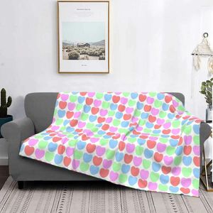 Blankets Heart Pattern Throw Blanket Colorful Print Flannel Fleece Fuzzy Outdoor Picnic For Bed Couch Sofa