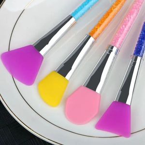 NEW 1pcs Silicone Face Mask Makeup Brushes with Rhinestones Multi-Function DIY Facial Brush Foundation Cosmetics Beauty Make UpTools