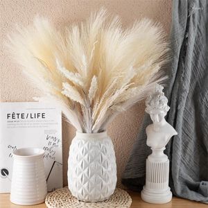 Decorative Flowers 55cm Artificial Pampas Grass Bouquet For Boho Wedding Party Home Living Room Table Decoration Mini Fake Reed Flower Plant