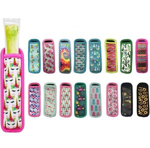 Multi Pattern Ices Cream Tools Reusable Popsicle Bags Ice Pop Sleeves Antizing Sleeve Neoprene Insulator Popsicles zer Hol5639308