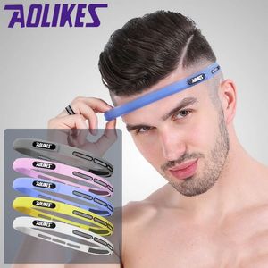 Aolikes 1 PCs Elastizierter Kopf Schweißband Weiches Silikon Running Yoga Sweat Band für Männer Frauen Fitness Basketball -Tennis -Stirnband 240402