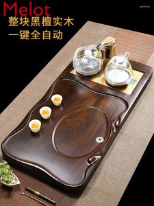 Zestawy herbaciarni Ebony Solid Wood Tea Tray