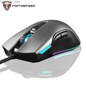 Mice Motospeed V70 Gaming Mouse RGB Backlight PAW3325 Wired 7 Buttons Optical Sensor Customize Macro Programming For Computer Laptop Y240407