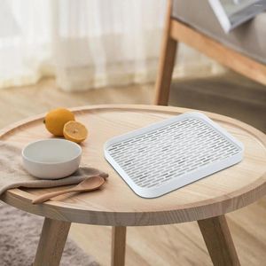 Tee Tabletts Arbeitsplatte Abflussschale serviert Aufbewahrung abnehmbarer Abflussregal Gemüse Obst Obsthalter für Heimküchenbecher Tasse