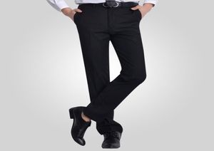 WHOLESSummer Twill Cotton Flat Office Work Gentleman Schwarze Männer Anzug Hosen Herren Ladungshosen Men39s Hochzeit 6242694