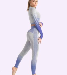 Kış moda kadın tasarımcısı eşofman fitness içi boş pantolon spor giyim giyim kıyafetleri yoga seti üst alev tozluk bayan spor 8455312