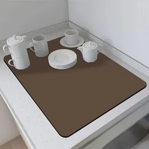 Maty stołowe Mata kawy Super chłonna antypoślizgowa suszanie blatów kuchennych do solonowego naczynia prostokąta kasetka stołowa