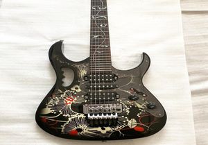 Skräddarsydd snabb SH JEM 77FP2 Floral Mönster Elektriska gitarrträd i Life Inlay Guitar Tremolo Bridge China Guitars3869107