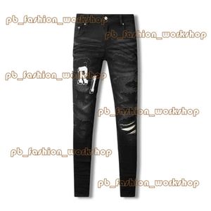 Purple Jeans Designer Mens Jeans Fashion Distressed Ripped Bikers Womens Denim Cargo For Men Black Pants Daily Casual Mångsidil Neutral Jeans 695