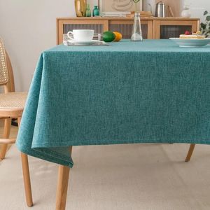 Table Cloth Cotton Linen Thickened Plain Color Minimalist Tablecloth Rectangular Nordic Shape