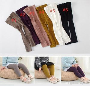 DHL Ins 6 Colors Baby Kids Boy Girls Girls Leggings Switcings Tables Jetted High High Weist Dark Pure Cotton Socks and Pan4615773