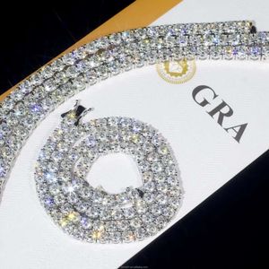 Bracelet necklace 3mm/4mm Hip-hop tennis chain sterling sier VVS Moissanite diamond cluster Iced out cuban chain for men women designer jewelry
