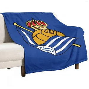 毛布Real Sociedad Throw Blanket Kid's Luxury Dorm Room Essentials St