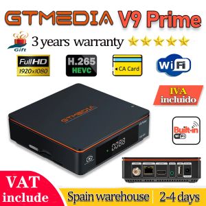 Box 1080p DVBS2 GTMedia V9 Super/Prime Satellite Ricevitore GTMEDIA V8X FREESAT V8X BULITIN WiFi Full HD H2.65 FTA NO APP